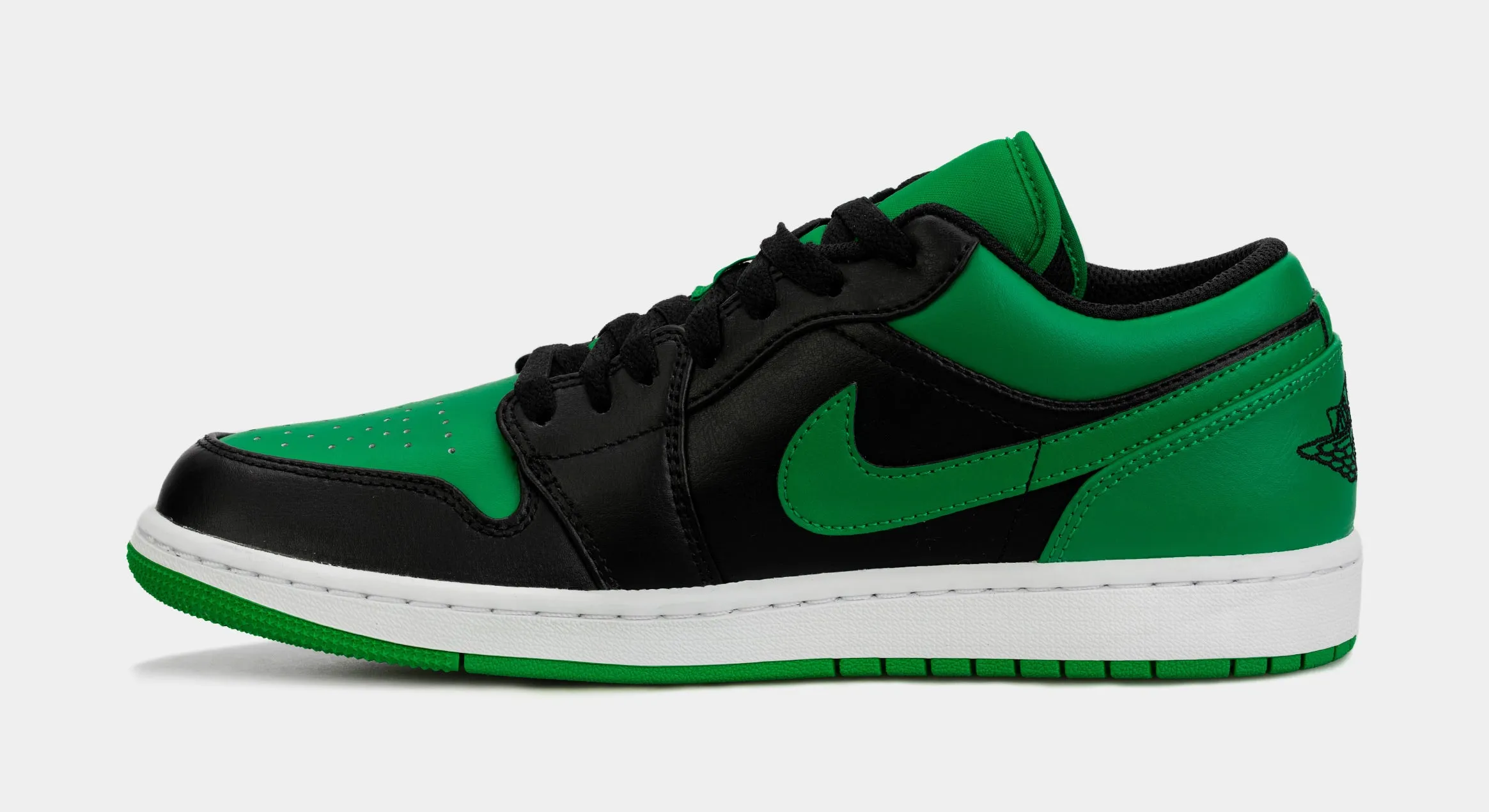 Air Jordan 1 Retro Low Lucky Green Mens Lifestyle Shoes (Black/Green)