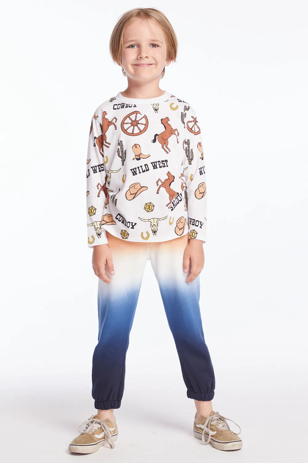 Allover Cowboy Hats Boys Long Sleeve