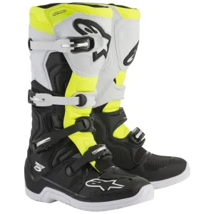 Alpinestars Tech 5 Men's Black/White/Hi-Viz Yellow Motocross Boots