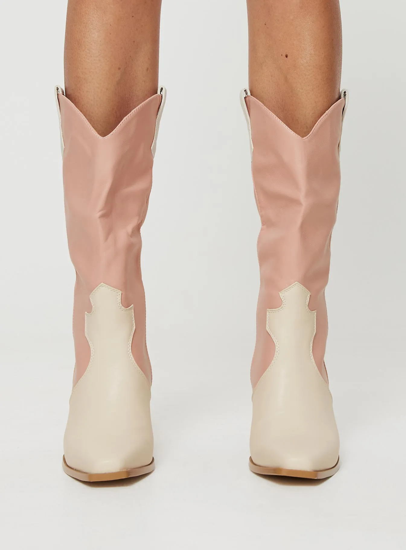 Billini Claudette Boots Pink / White