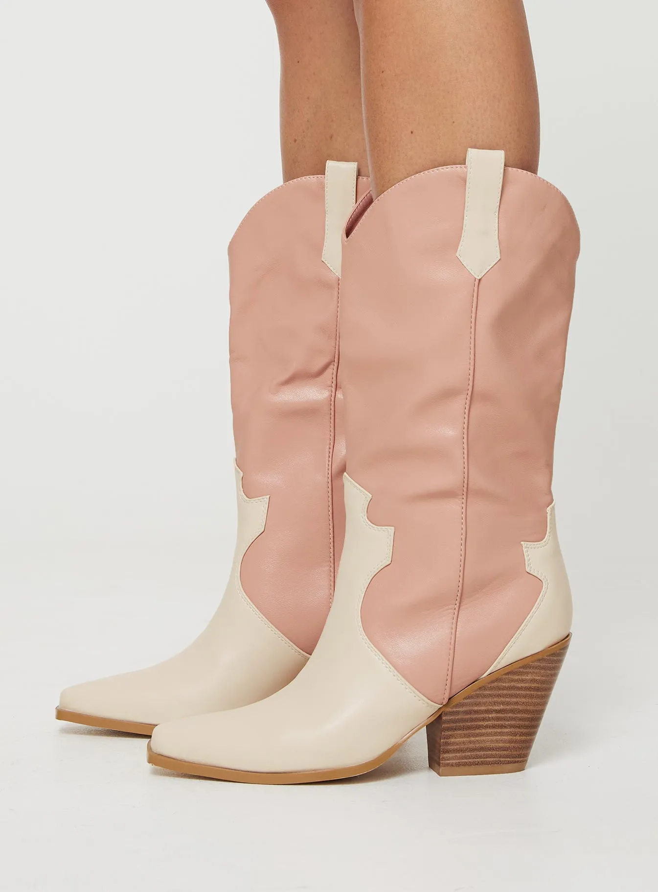 Billini Claudette Boots Pink / White