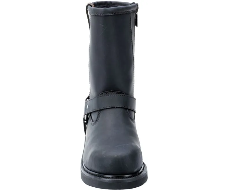 Black Leather "Bill" Steel Toe Boot