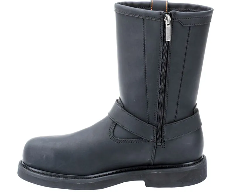 Black Leather "Bill" Steel Toe Boot