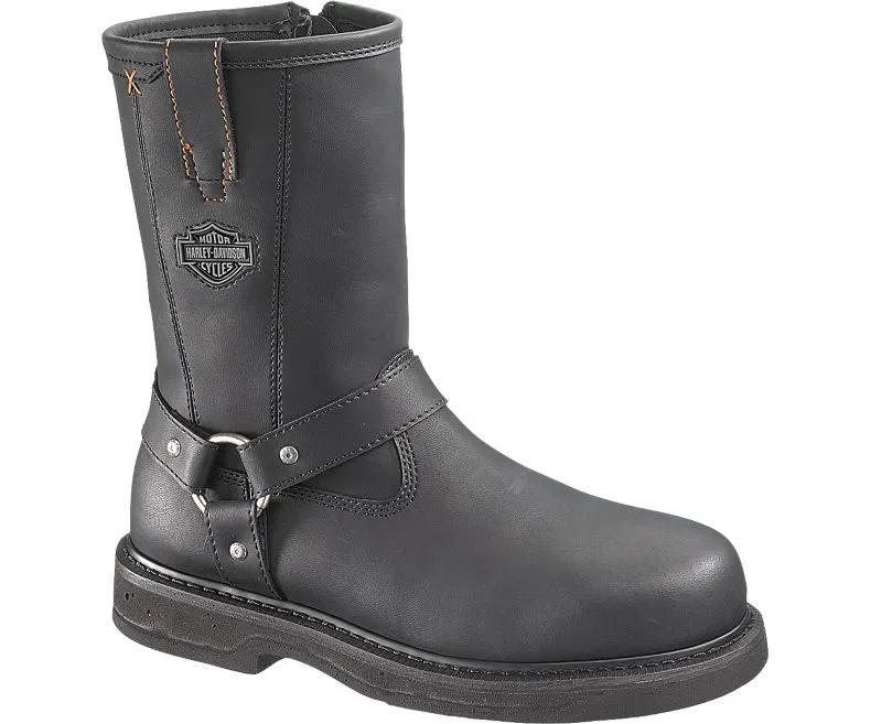 Black Leather "Bill" Steel Toe Boot