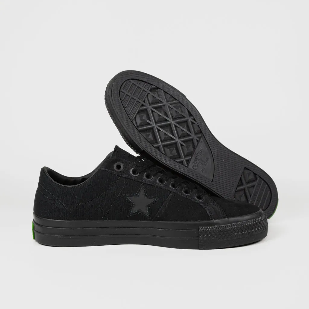 Converse Cons - One Star Pro Ox Sean Greene Shoes - Black / Sap Green