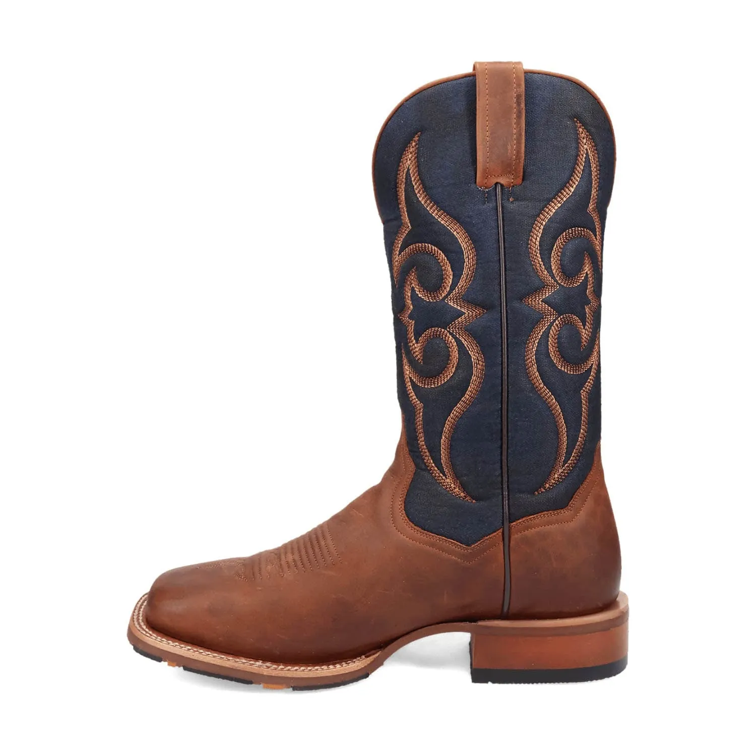 Dan Post Mens Jenks Rust/Blue Leather Cowboy Boots