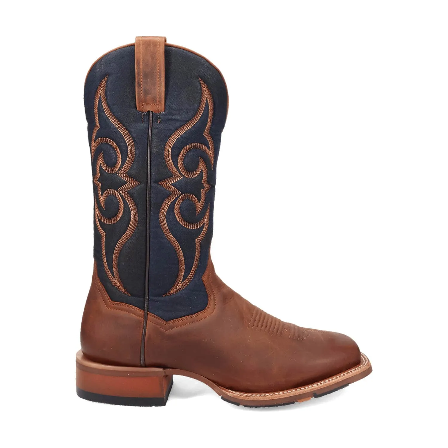 Dan Post Mens Jenks Rust/Blue Leather Cowboy Boots