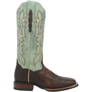 'Dan Post' Women's 13" Malani Square Toe - Chocolate / Mint