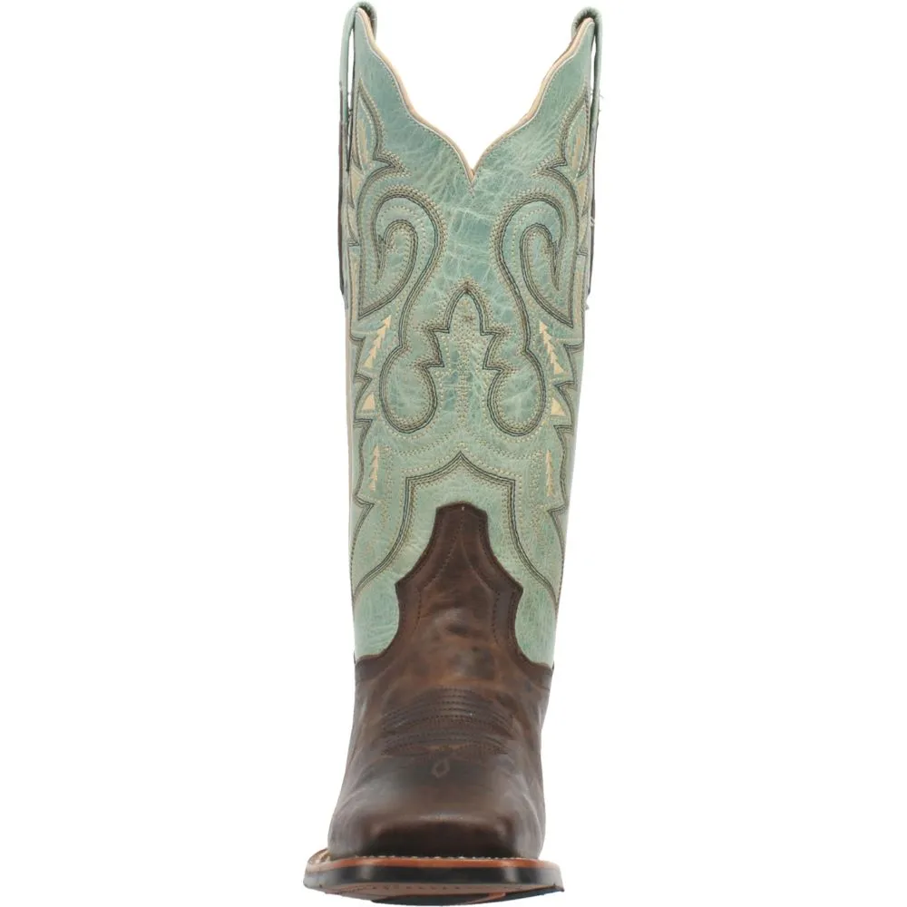 'Dan Post' Women's 13" Malani Square Toe - Chocolate / Mint