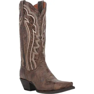 DAN POST WOMEN'S ANYA DISTRESSED BROWN LEATHER BOOT - DP4349