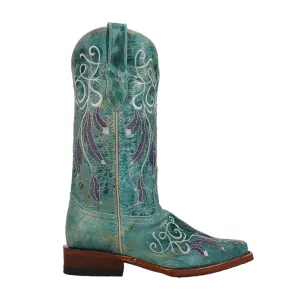 Dreamer Embroidered Square Toe Cowboy Boots