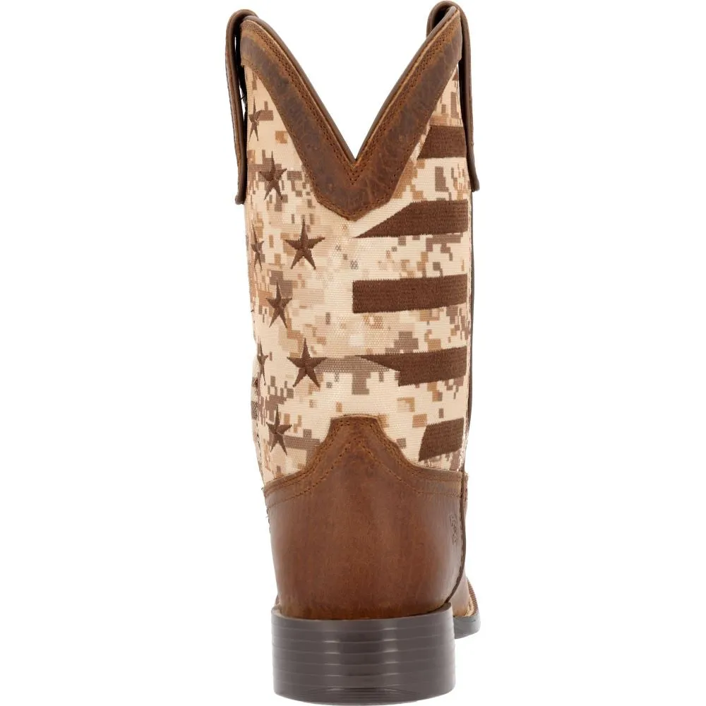 'Durango' Men's 11" Westward Saddlehorn Digital Camo Flag - Brown