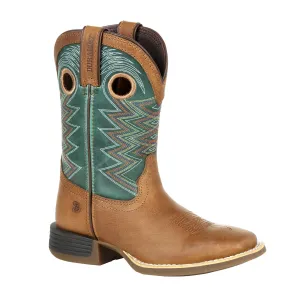 Durango Youth Wheat/Tidal Teal Leather Lil Rebel Pro Cowboy Boots