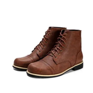 Fashion Lace Up High Quality British Ankle Boots