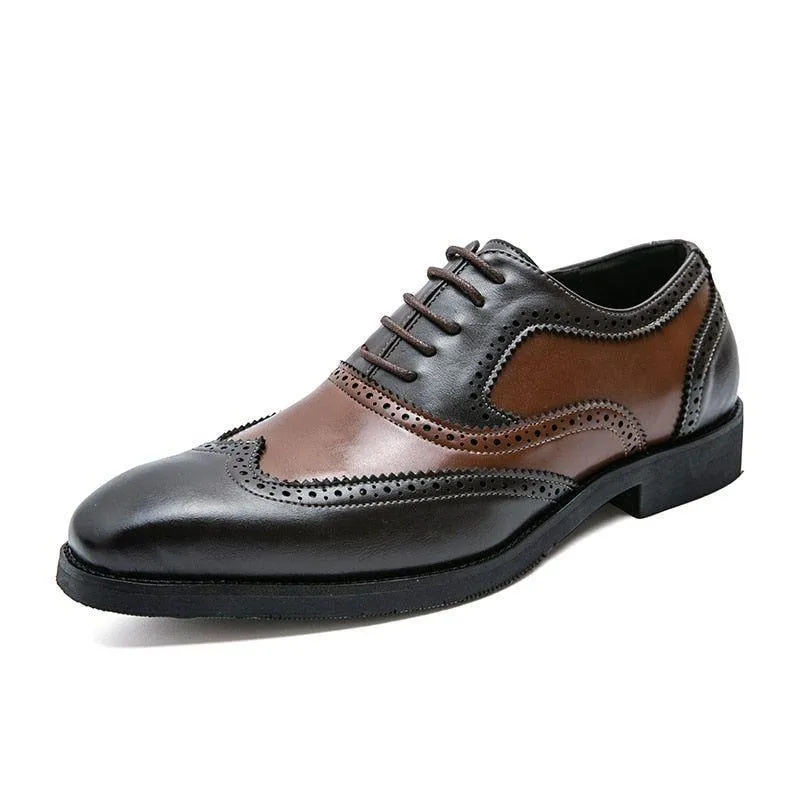 Formal Leather Derby Business Dress Men's Casual Shoes WX258