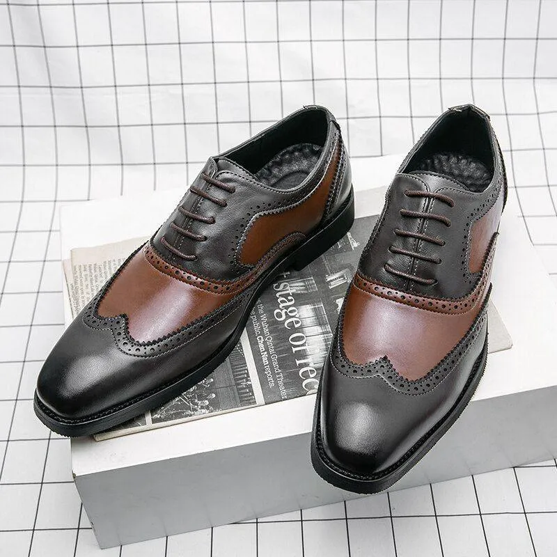 Formal Leather Derby Business Dress Men's Casual Shoes WX258