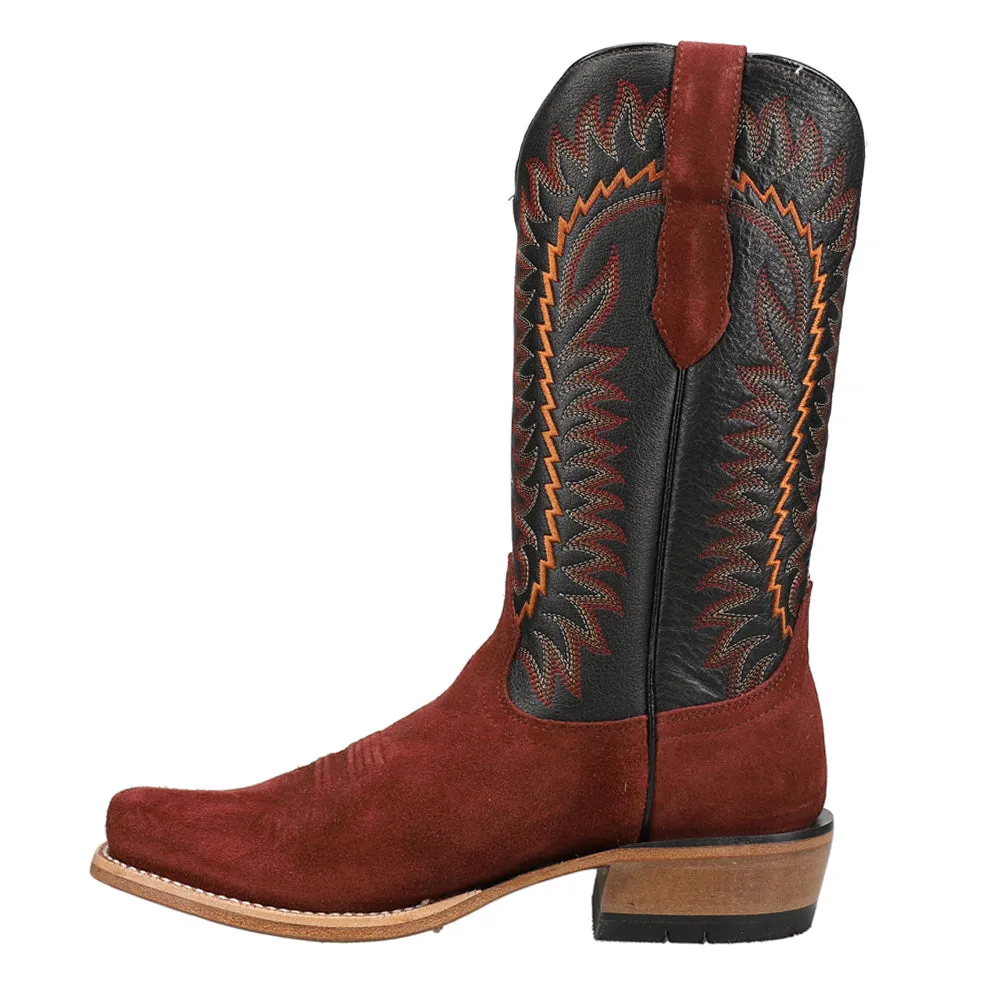 Futurity Time Elephant Embroidered Square Toe Cowboy Boots