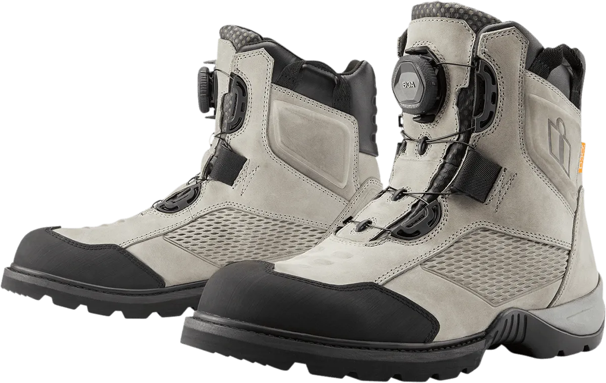 Icon Stormhawk Waterproof Gray Boots