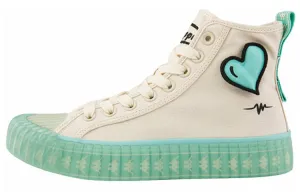 Kappa Kolumn Skateboarding Unisex sneakers, white/light green