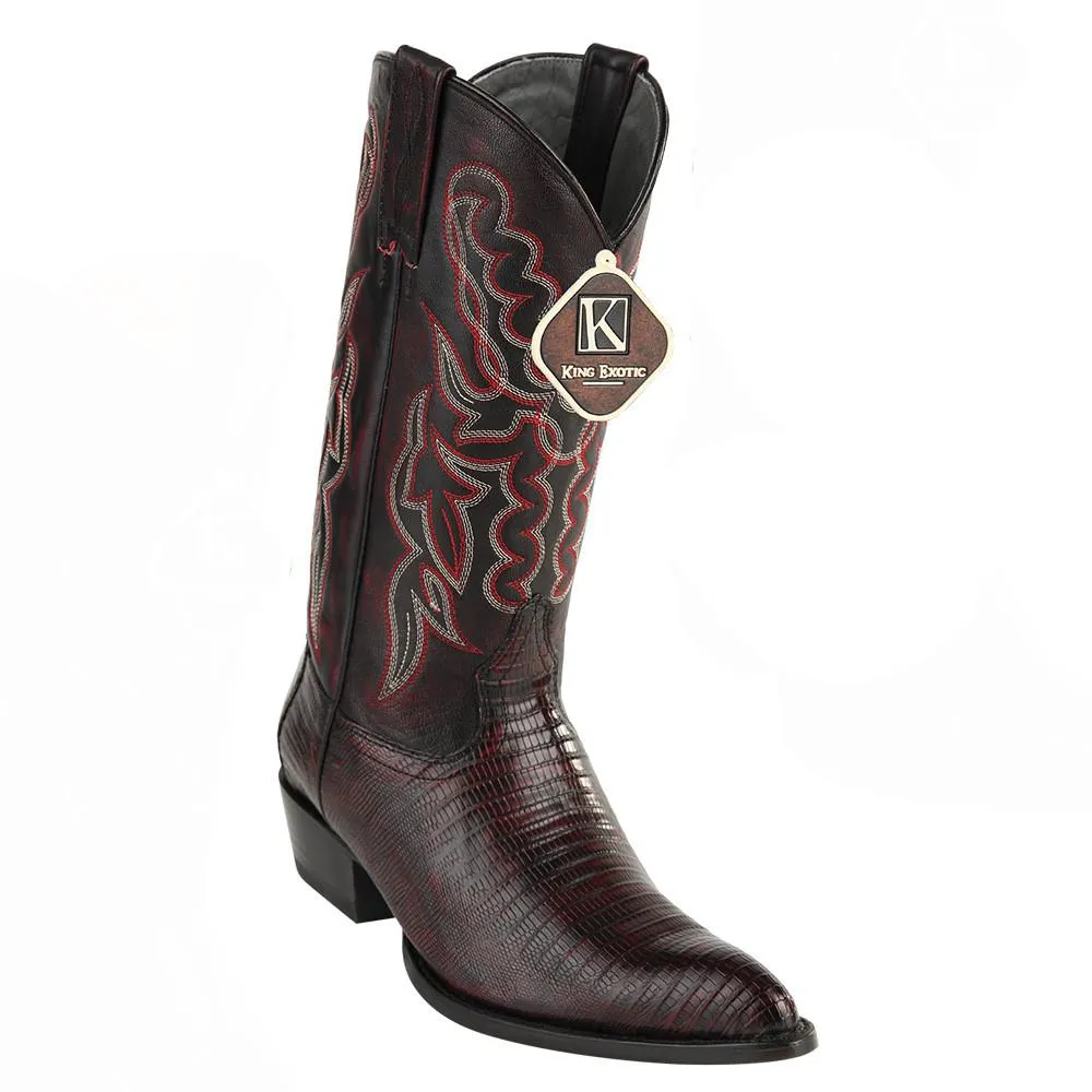 King Exotic Men's Lizard Western Boots J Toe