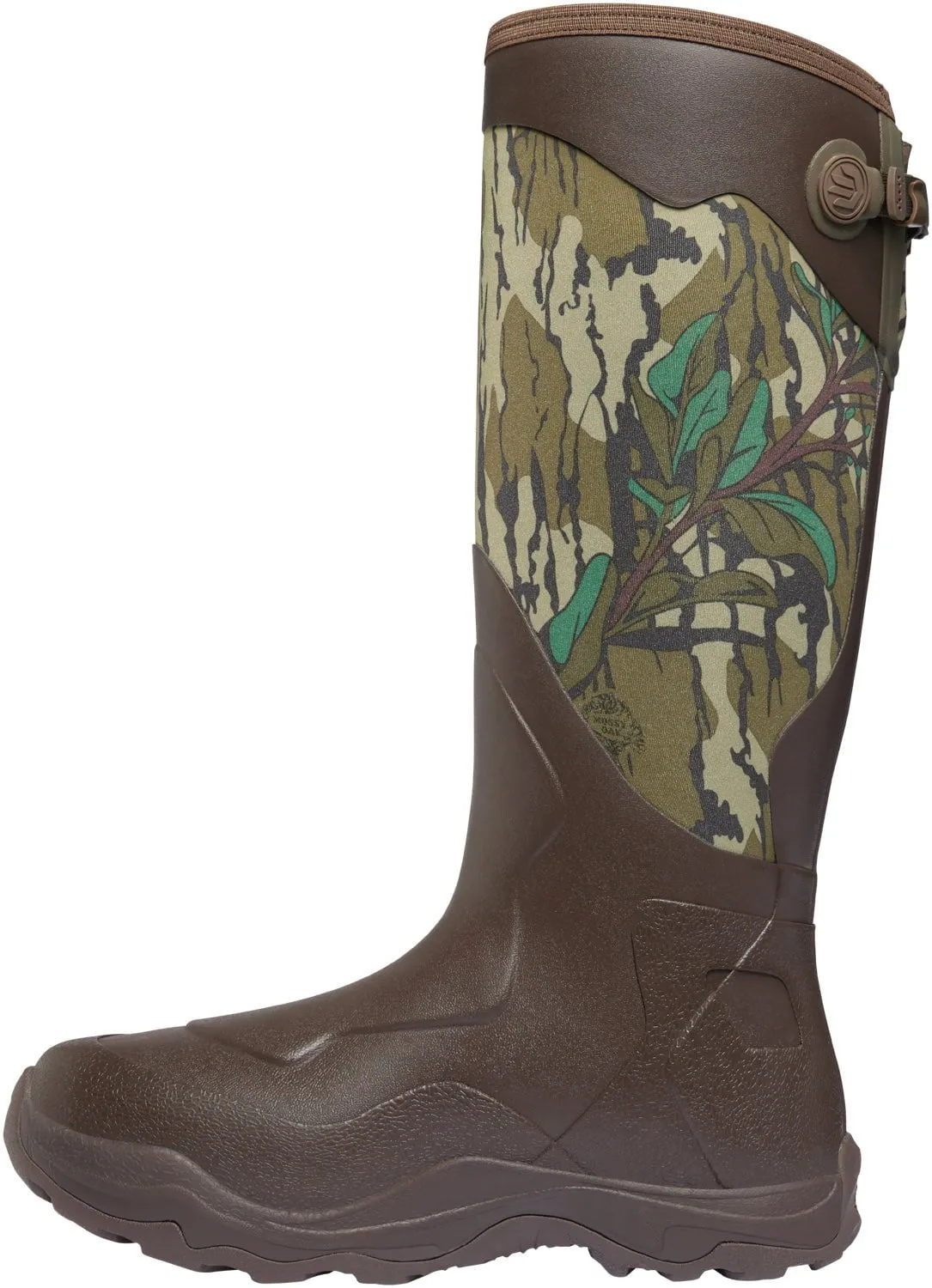 Lacrosse Mens Alpha Agility Mossy Oak Green Leaf Rubber Work Boots