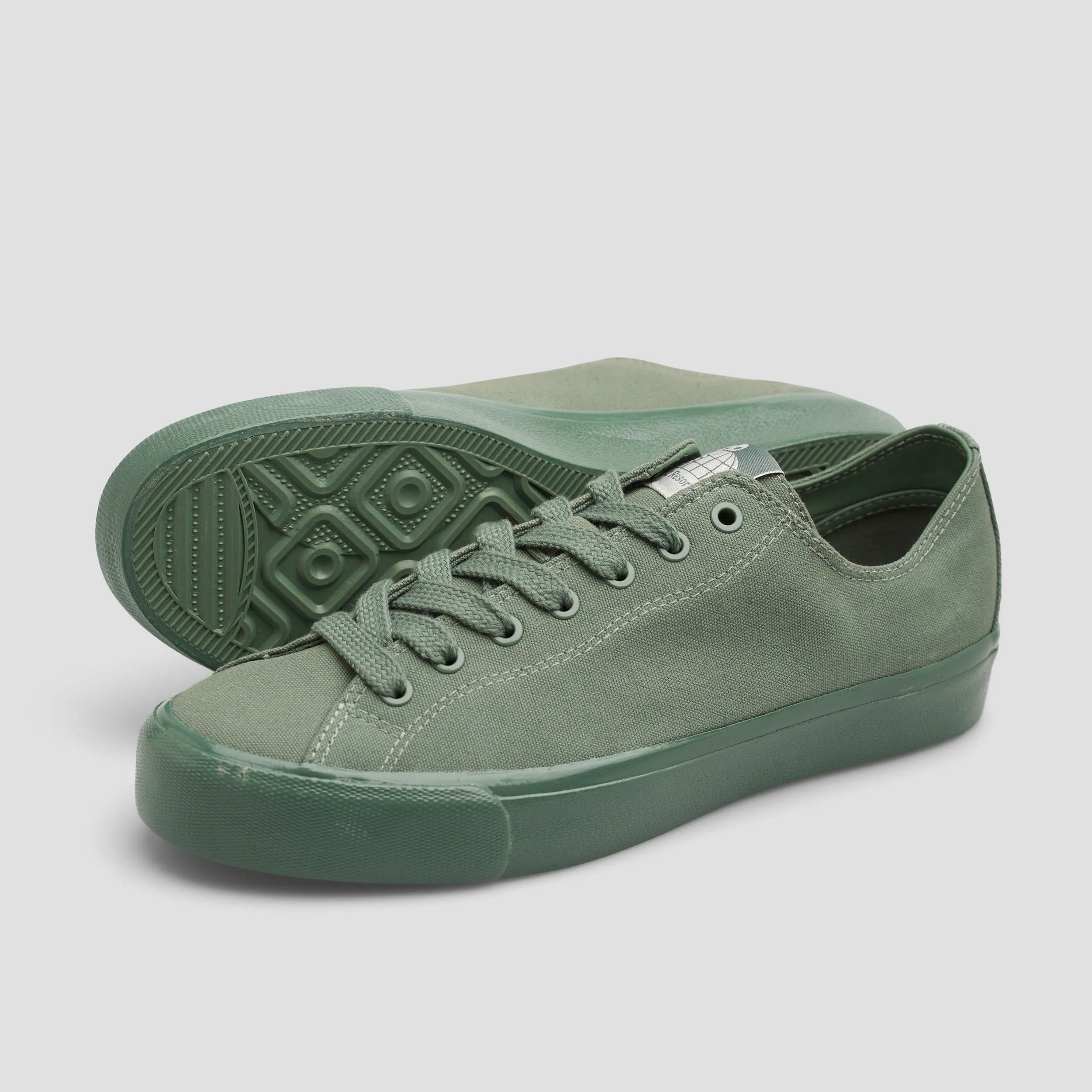 Last Resort AB VM003 Canvas LO Skate Shoes Full Spray Green