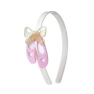 Lilies & Roses NY - Ballet Slipper Satin Pink Headband