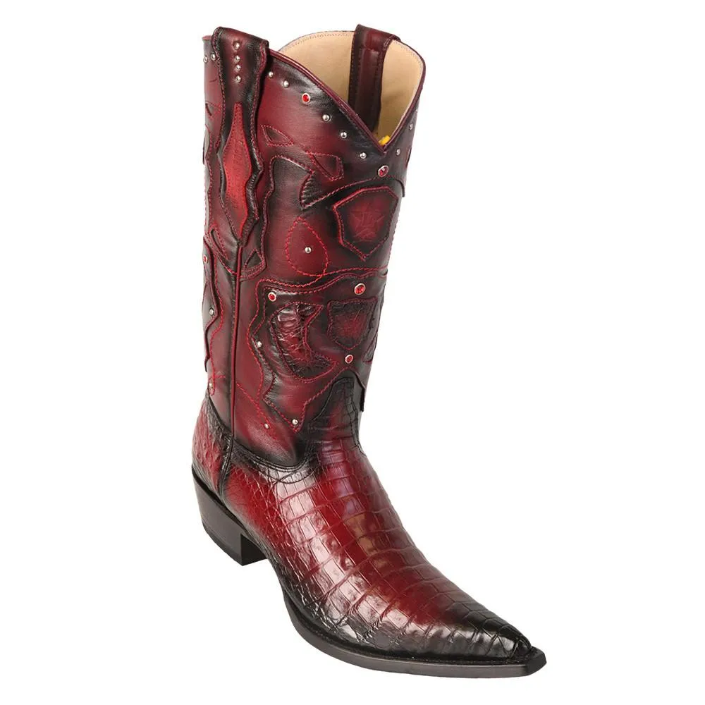 Los Altos Men's Pointed Toe Caiman Belly Cowboy Boots