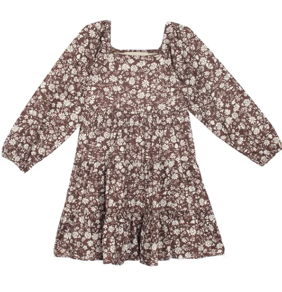 Mabel and Honey -  Hot Chocolate Floral Dress