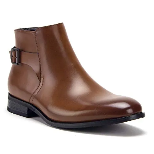 Men's 28932 Sleek Moto Riding Tall, Ankle High Chelsea Dress Boots