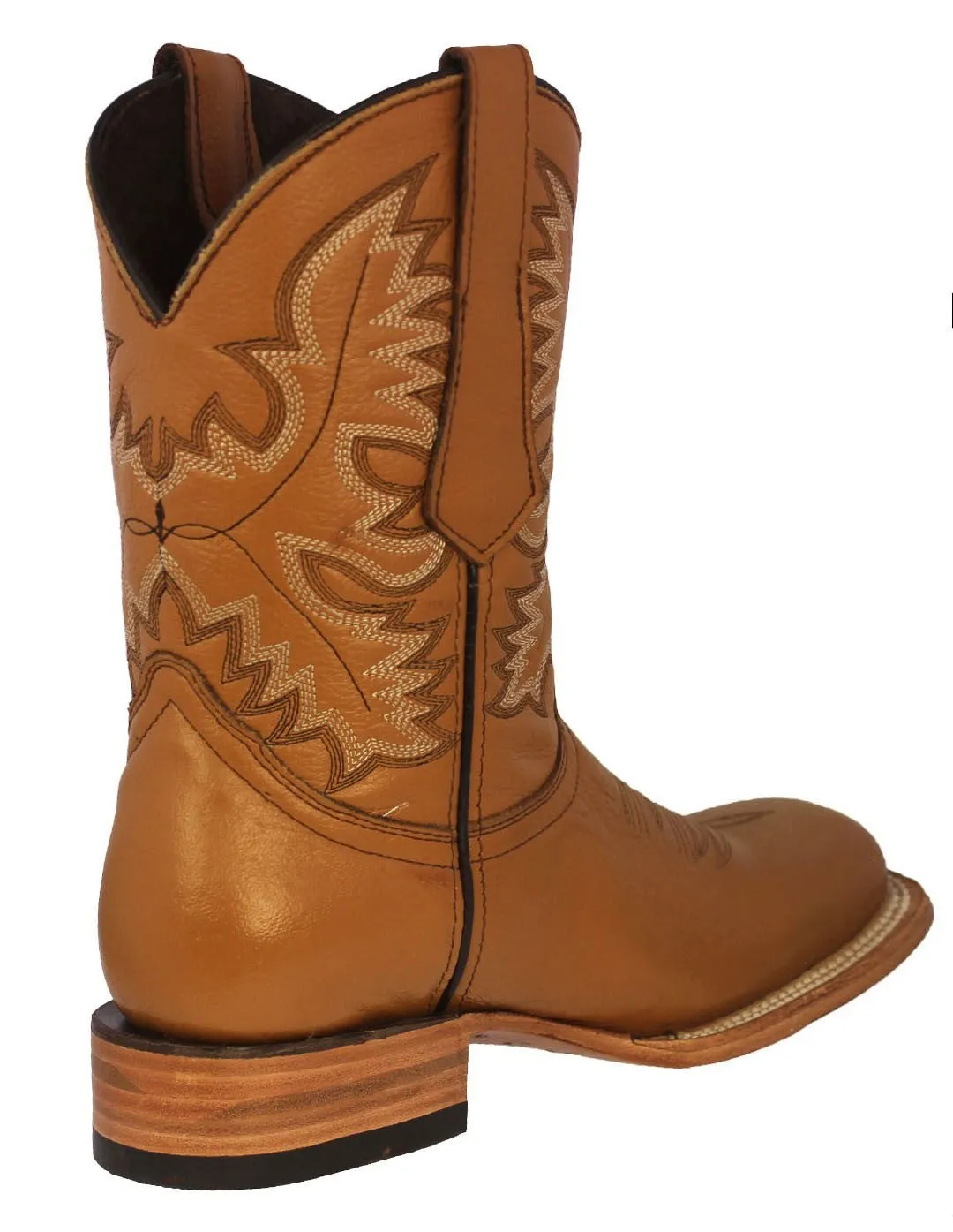 Mens Buttercup Western  Cowboy Boots Real Leather - Square Toe