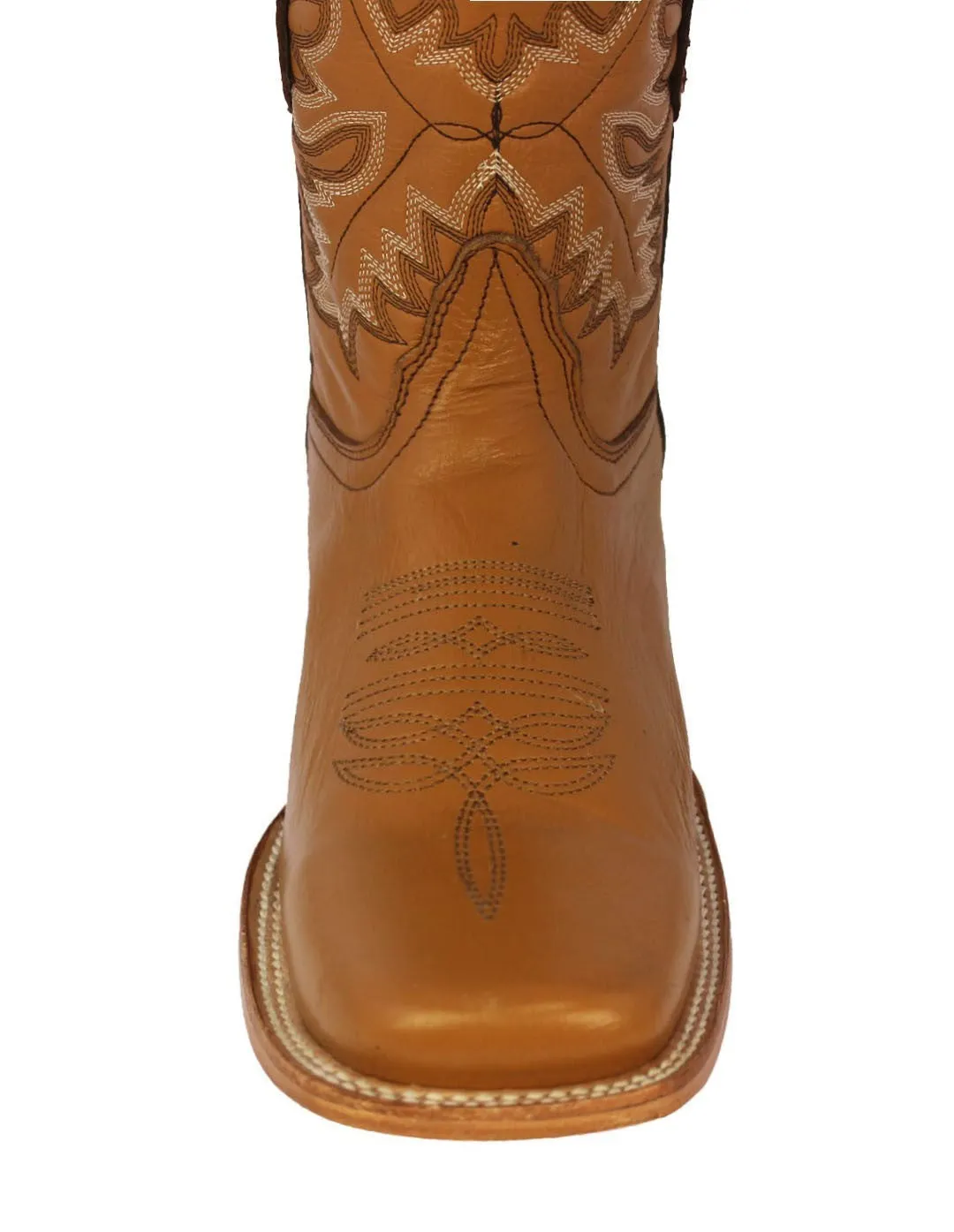 Mens Buttercup Western  Cowboy Boots Real Leather - Square Toe