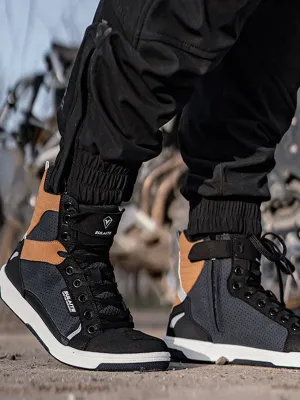 Men's High Top Shatterproof Motorcycle Boots