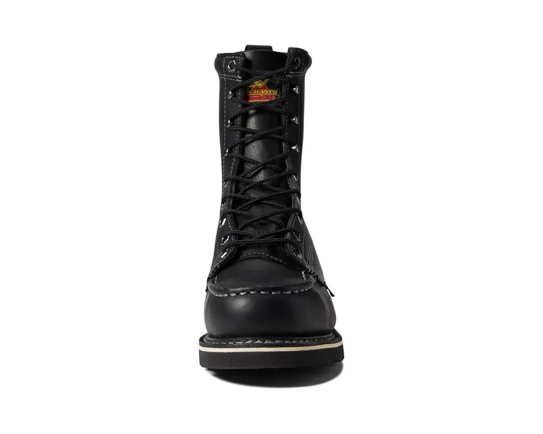 Midnight Series 8" Steel Toe Moc Toe Boot Black