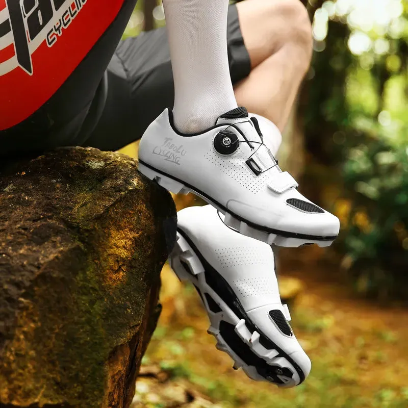 Mountain Bike Shoes Bicycle Racing Shoes Men‘s Flat Road Bicycle Boots Mountain Bike Sneakers Bicycle PedalsMTB Lock Pedals