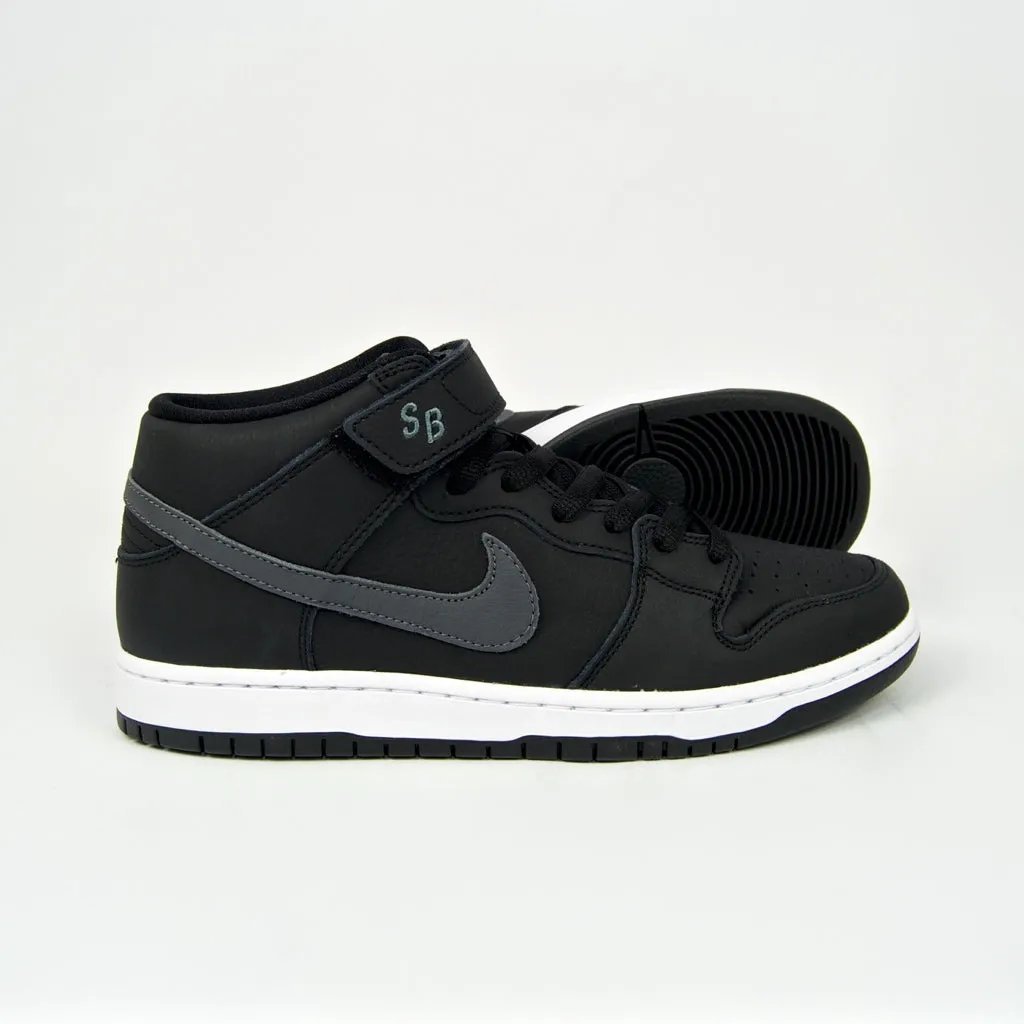 Nike SB - Dunk Mid Orange Label ISO Shoes - Black / Dark Grey / White