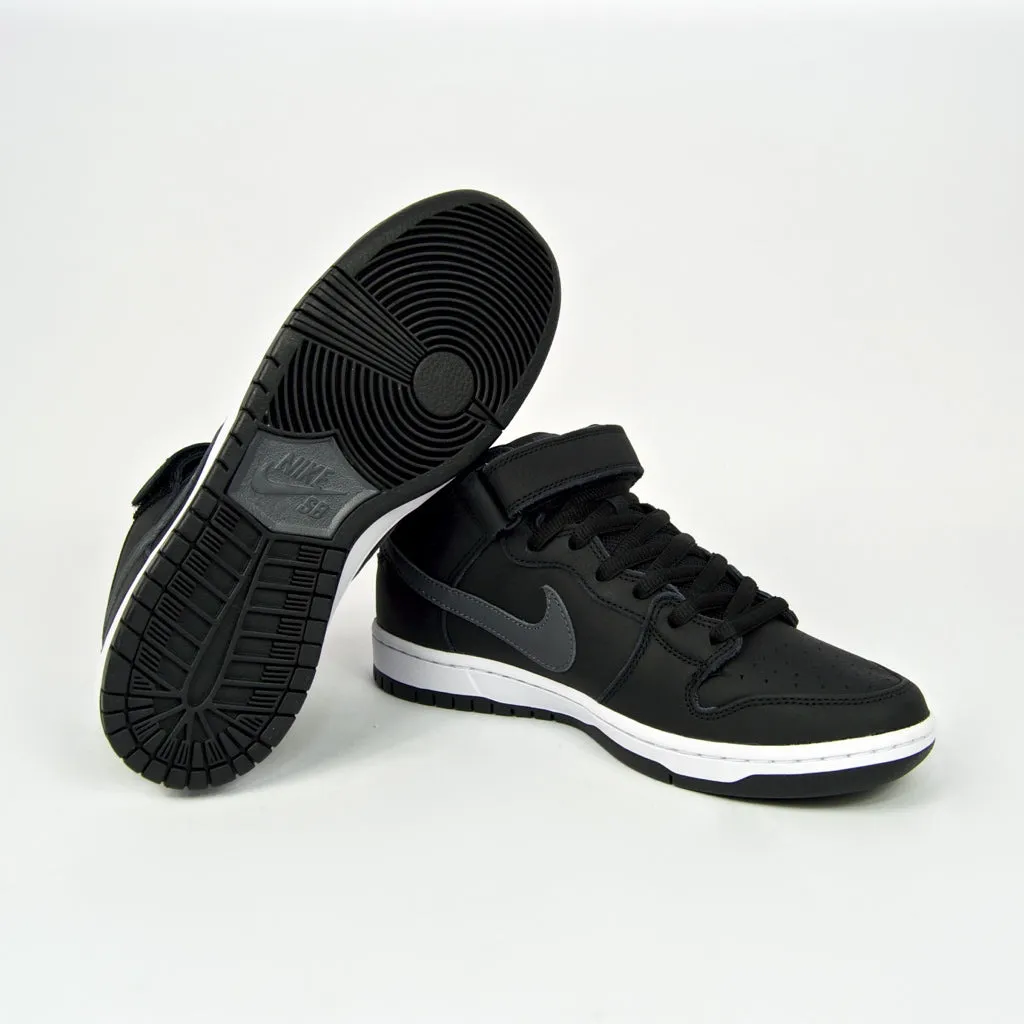 Nike SB - Dunk Mid Orange Label ISO Shoes - Black / Dark Grey / White