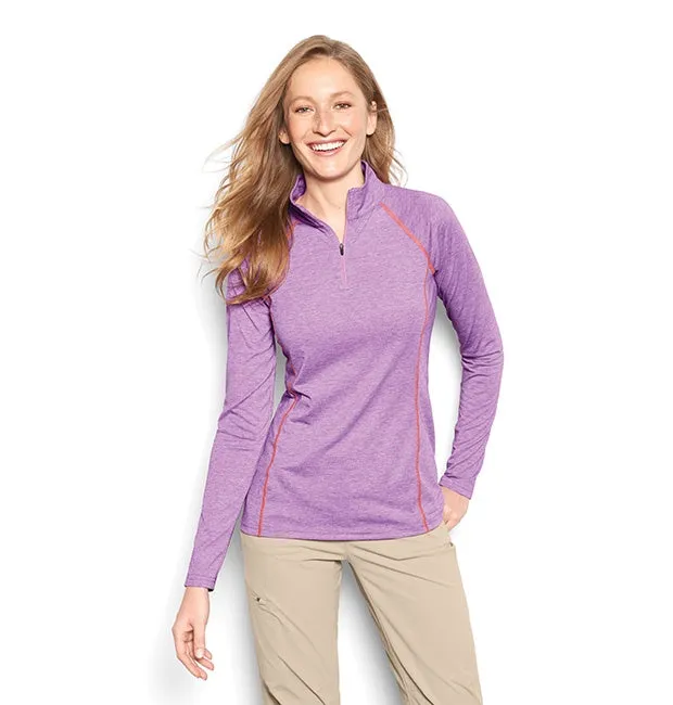 Orvis Women's 1/4 Zip Dri Release Caster Shirt / Huckle Berry