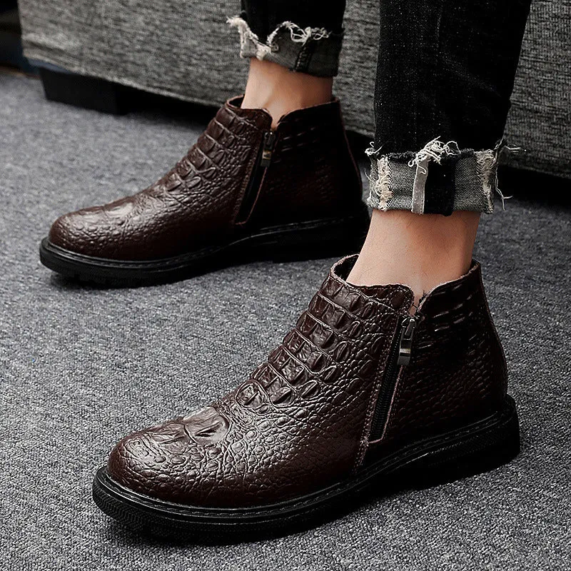 Ostranuxe Executive Leather Ankle Boots