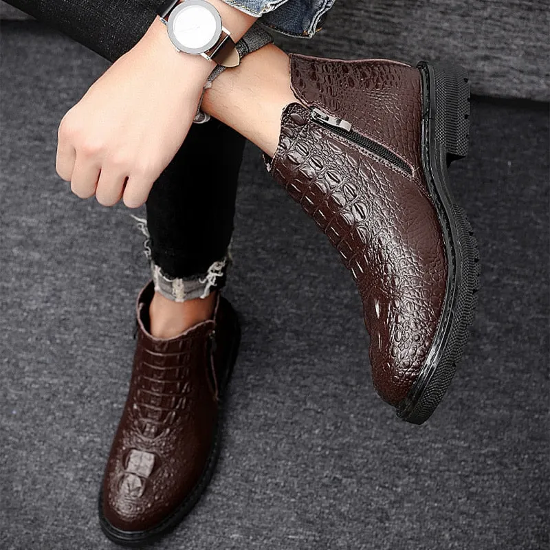 Ostranuxe Executive Leather Ankle Boots