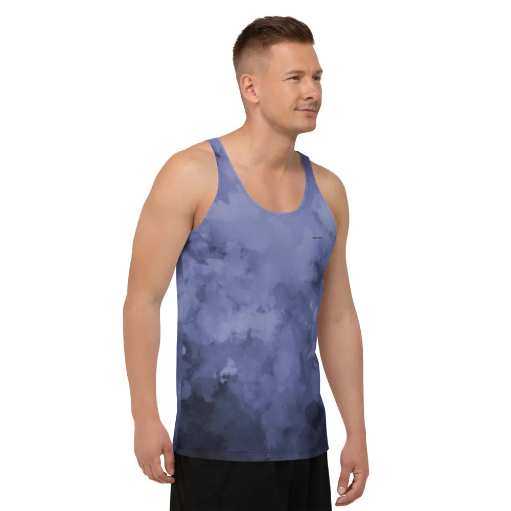 Purple Abstract Unisex Tank Top, Abstract Men's or Women's Designer Tank Tops-Made in USA/EU/MX