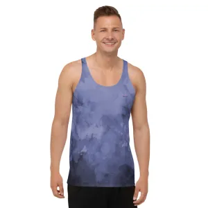 Purple Abstract Unisex Tank Top, Abstract Men's or Women's Designer Tank Tops-Made in USA/EU/MX