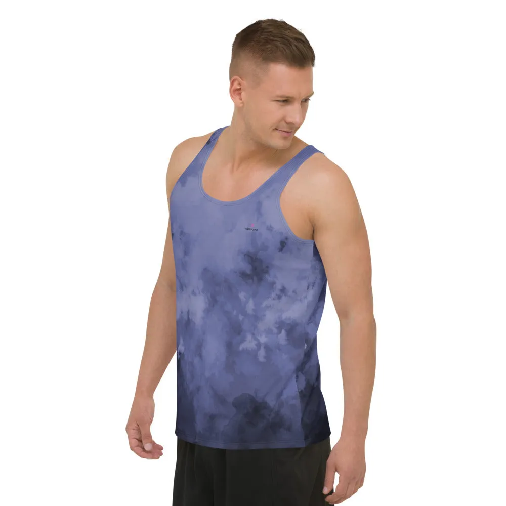 Purple Abstract Unisex Tank Top, Abstract Men's or Women's Designer Tank Tops-Made in USA/EU/MX