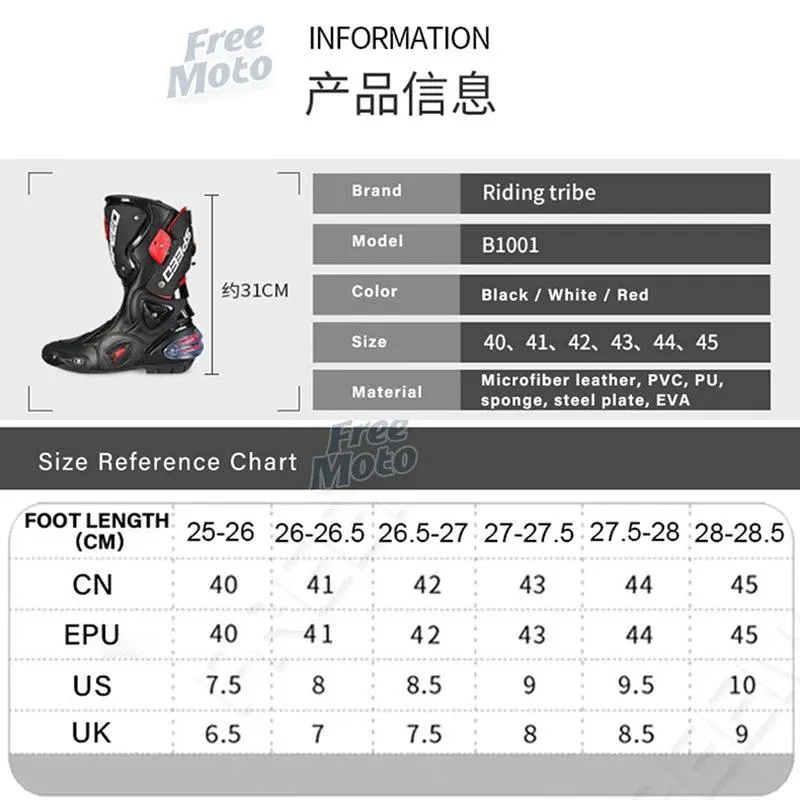 Riding Tribe Men Motorcycle Boots Moto Racing Motocross Off-Road Motorbike Motorcycle Shoes Botas Moto Riding Boots