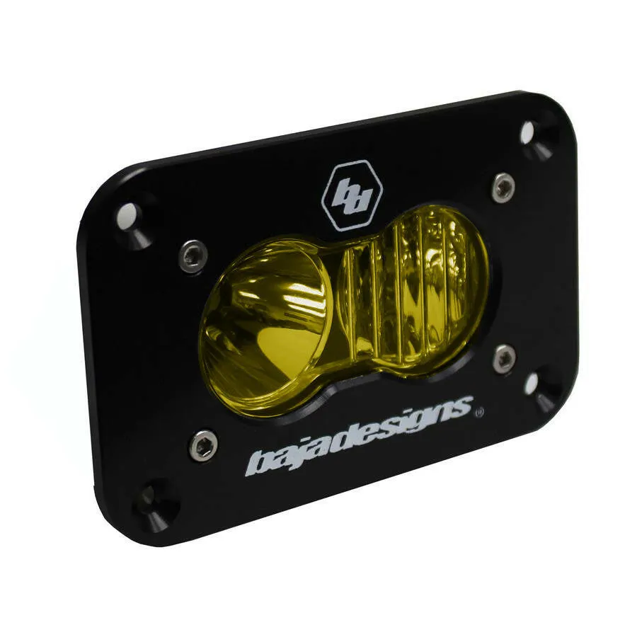 S2 Sport Black Flush Mount LED Auxiliary Light Pod - Universal