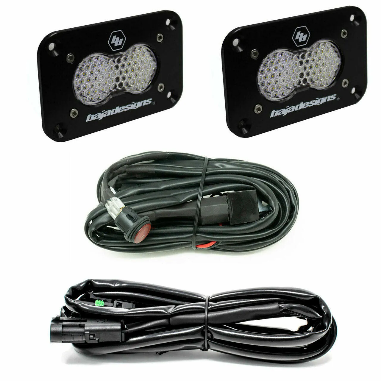 S2 Sport Black Flush Mount LED Light Pod Reverse Kit - Universal