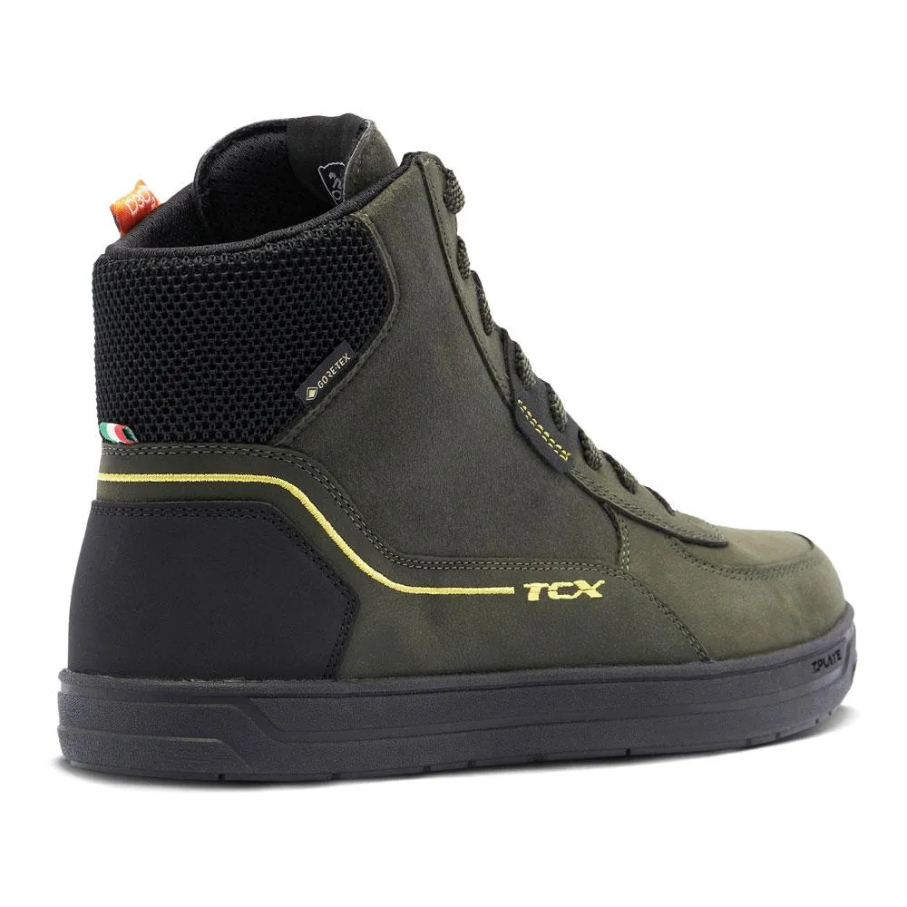 TCX MOOD 2 GORE-TEX® MOTORCYCLE BOOTS GREEN/BLACK/YELLOW