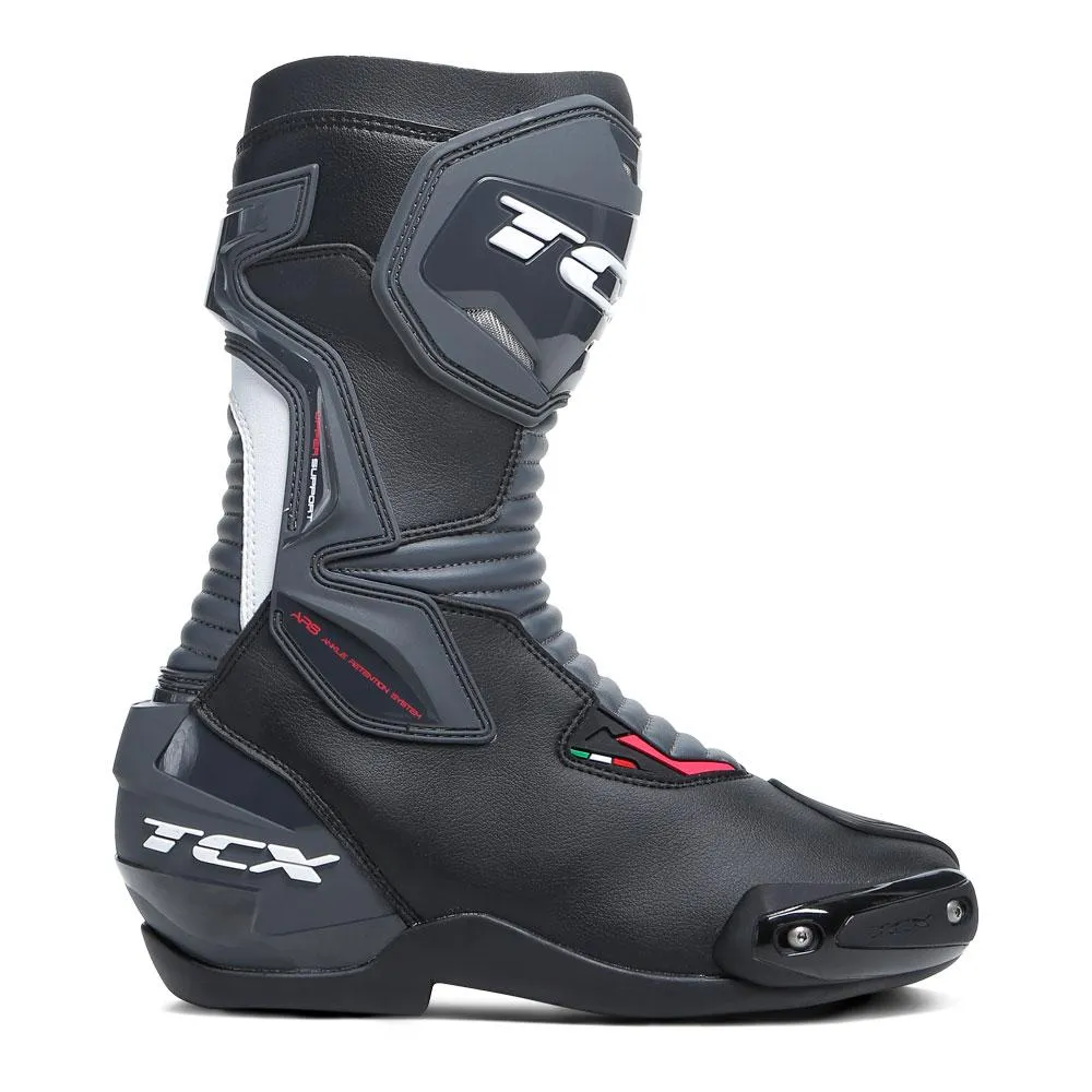 TCX WOMENS SP-MASTER MOTORCYCLE BOOTS BLACK/GREY/WHITE