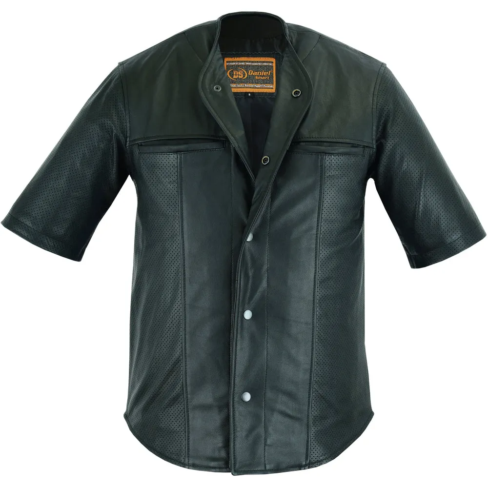 The 775 - Leather Baseball Motorcycle Shirt