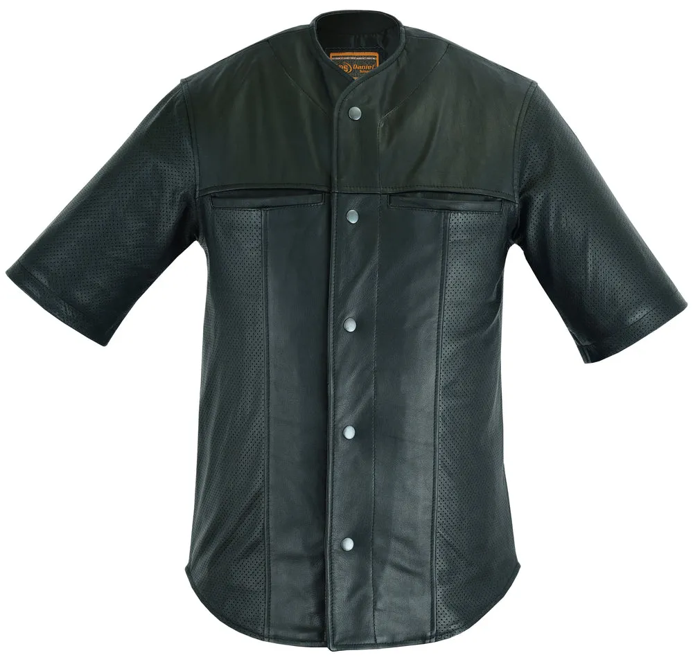 The 775 - Leather Baseball Motorcycle Shirt